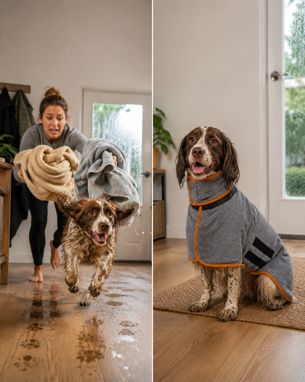 WagDry Drying Robe — No More Damp Dog, No More Wet Floors