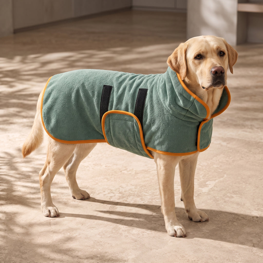 WagDry Drying Robe — No More Damp Dog, No More Wet Floors